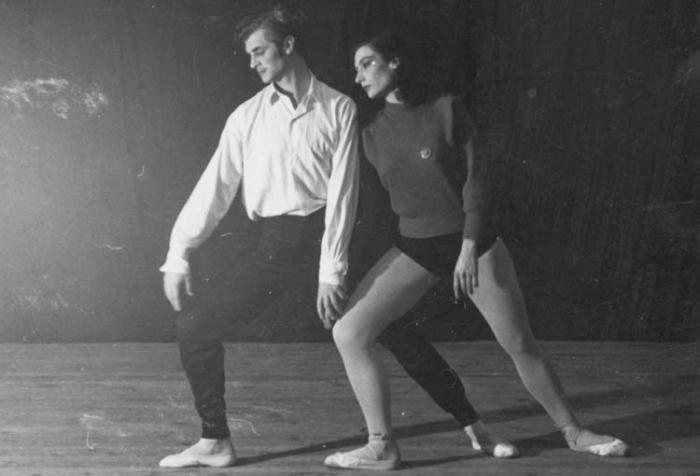 Хени Даваджиева и Федя Любанов по време на репетиция