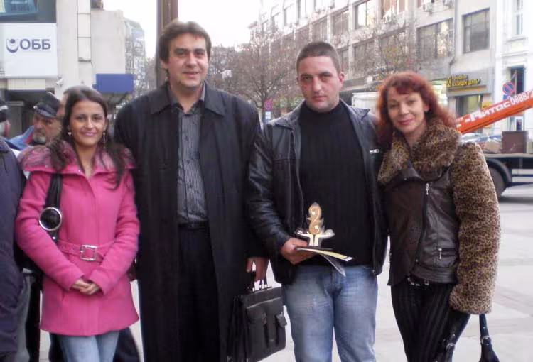 Отляво надясно: Анелия Георгиева ("Еквалибриум 2007"), Денчо Михов, Динко Динков ("Еквалибриум 2008") и Петра Лимоза